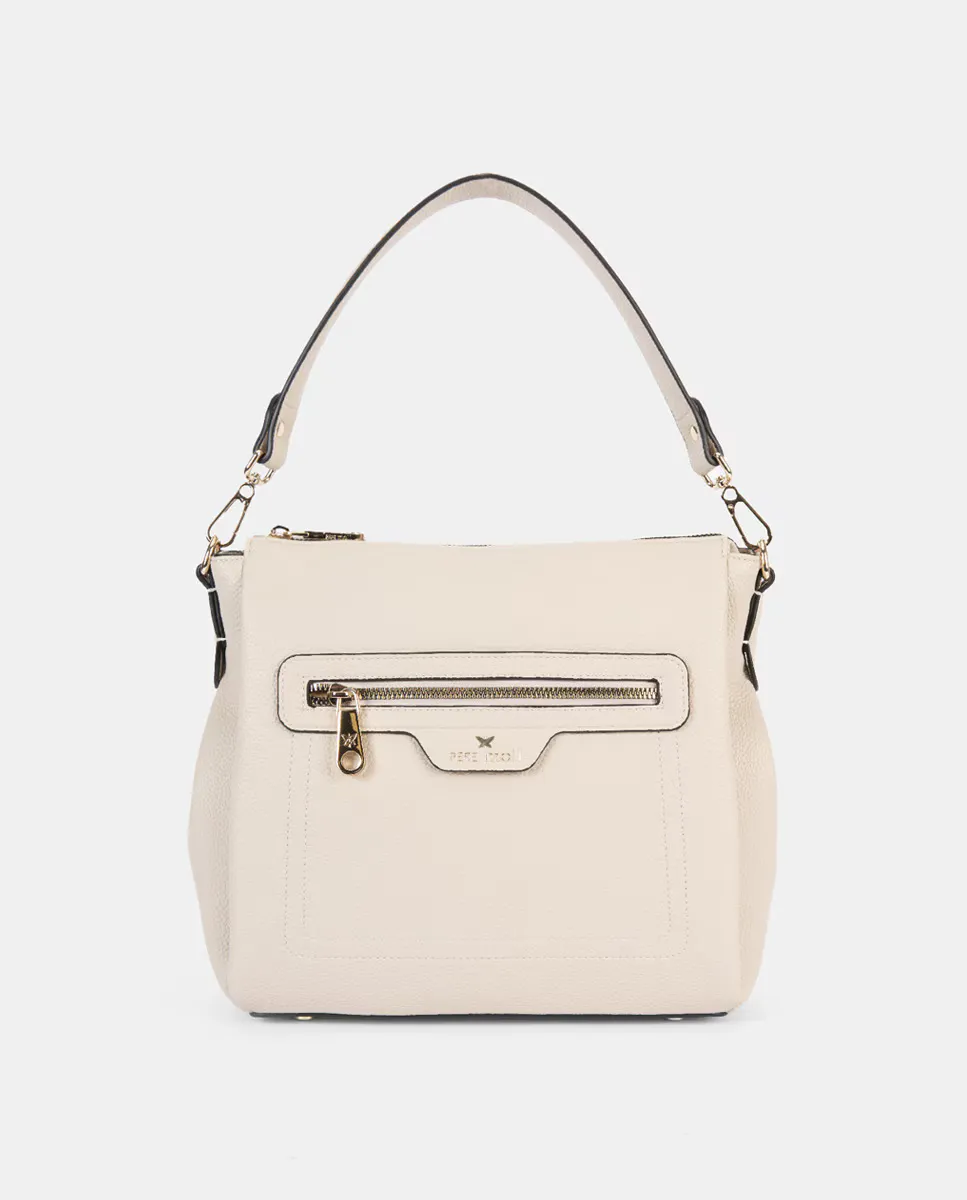 Сумка с застежкой-молнией, плечевой ремень. Он имеет два внешних кармана на молнии, один спереди и один сзади Pepe Moll, цвет Crema
Сумка с застежкой-молнией, плечевой ремень. Он имеет два внешних кармана на молнии, один спереди и один сзади Pepe Moll, цвет Crema