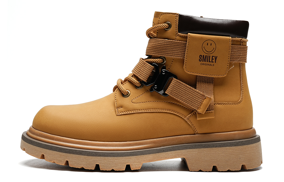 SMILEY Короткие мужские ботинки Martin до середины голени, коричневые, желтые
SMILEY Короткие мужские ботинки Martin до середины голени, коричневые, желтые