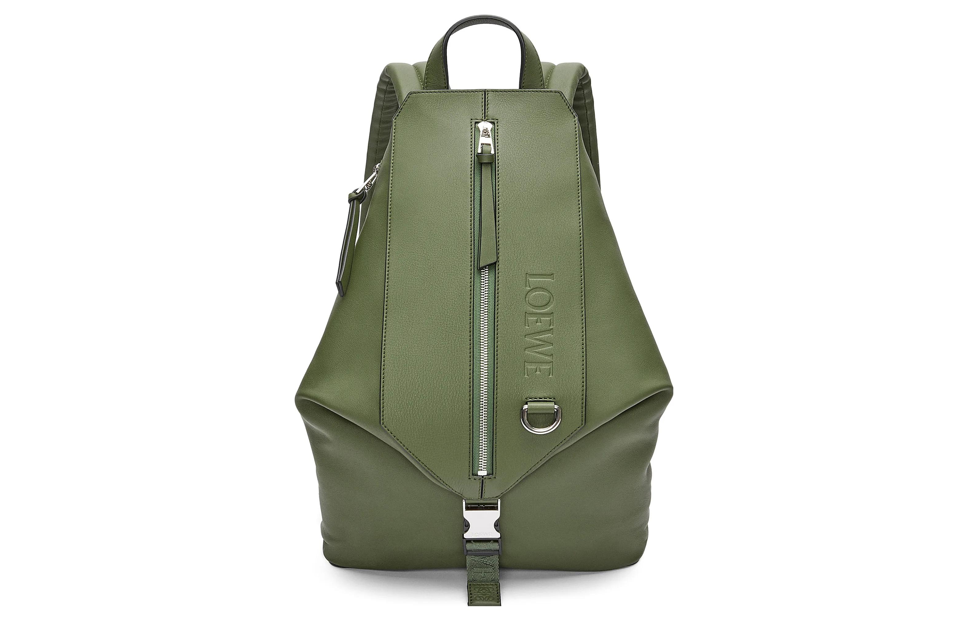 Кожаная с текстильной спинкой маленькая мужская рюкзак лесной зеленый LOEWE
Кожаная с текстильной спинкой маленькая мужская рюкзак лесной зеленый LOEWE