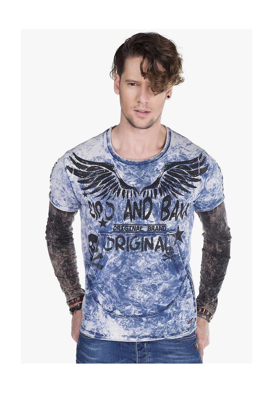 Рубашка с длинными рукавами и принтом из драгоценных камней CIPO & BAXX, индиго
Рубашка с длинными рукавами и принтом из драгоценных камней CIPO & BAXX, индиго