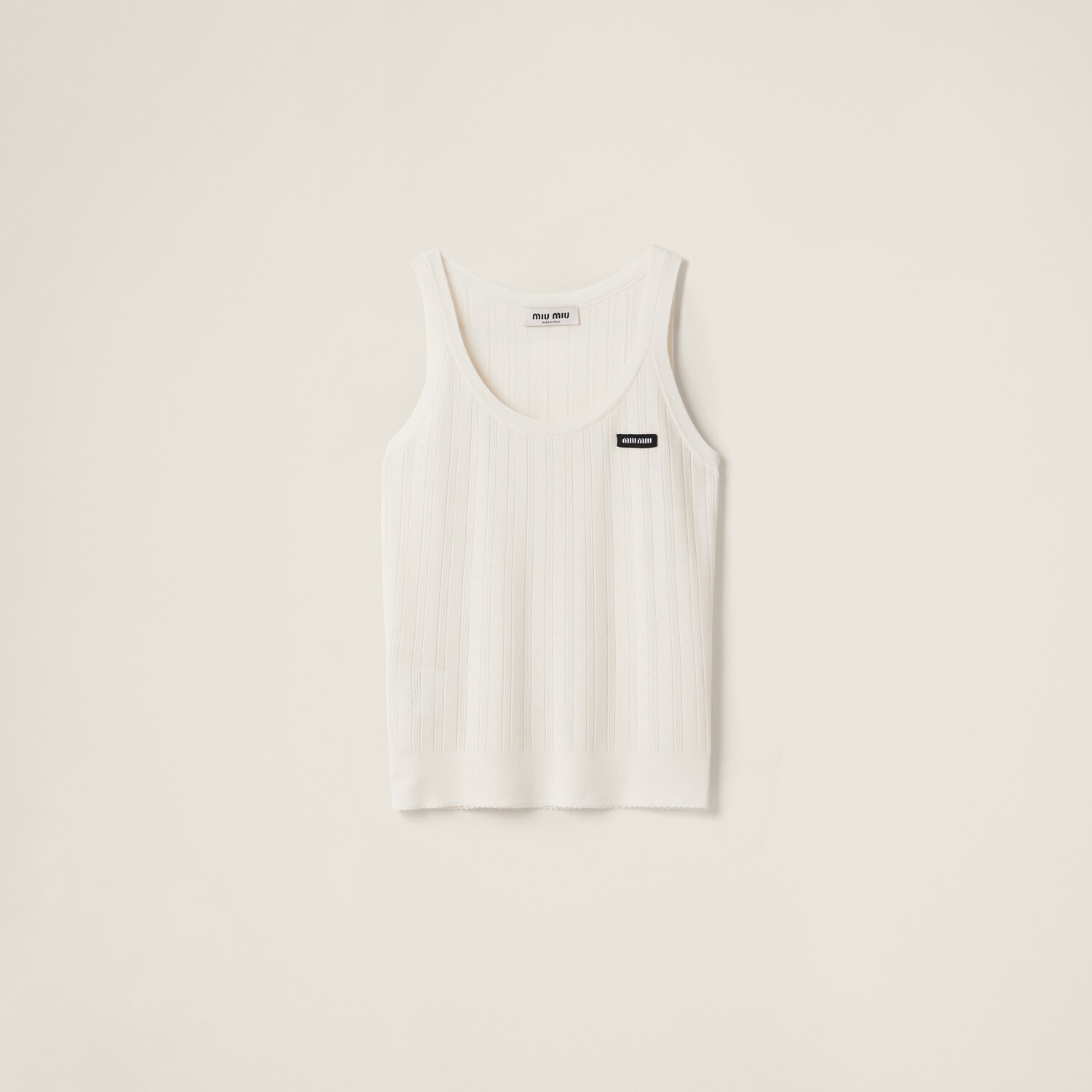 Майка из кашемира и шелка MIU MIU, белый
Майка из кашемира и шелка MIU MIU, белый