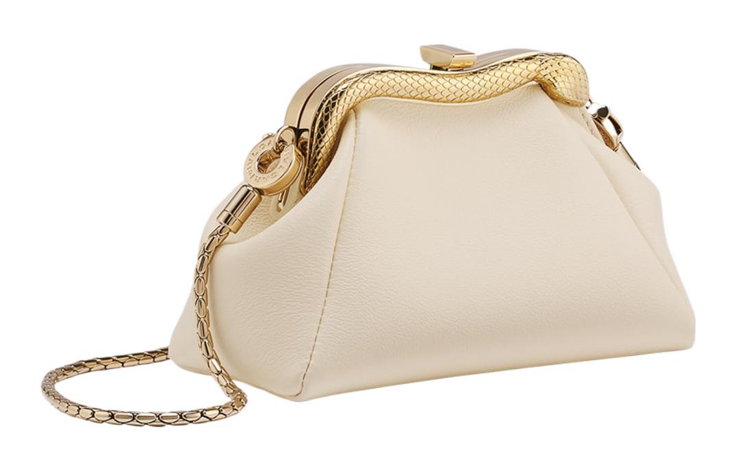 Сумка-клатч Serpentine Smooth Calf Leather через плечо миниатюрная женская цвет слоновая кость белый BVLGARI 
Сумка-клатч Serpentine Smooth Calf Leather через плечо миниатюрная женская цвет слоновая кость белый BVLGARI