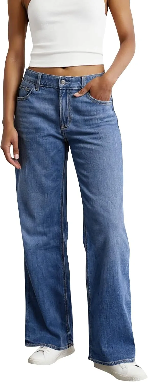 Прямые джинсы для женщин High Waist Baggy Boyfriend Wide Leg Stretchy Distressed
Прямые джинсы для женщин High Waist Baggy Boyfriend Wide Leg Stretchy Distressed