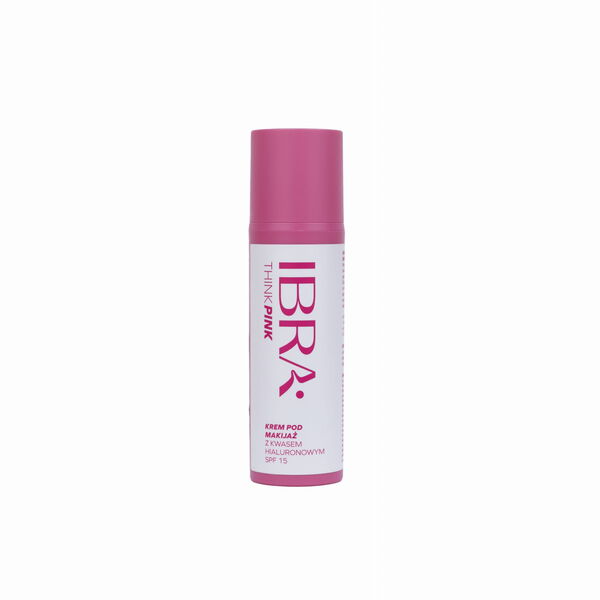 Крем для макияжа с гиалуроновой кислотой spf15, 50 мл Ibra Makeup Think pink 
Крем для макияжа с гиалуроновой кислотой spf15, 50 мл Ibra Makeup Think pink