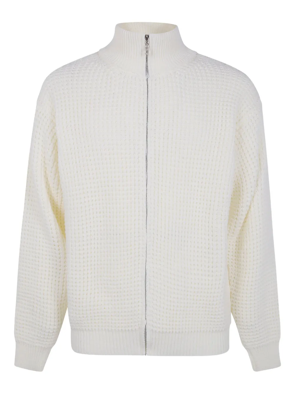 Кардиган на молнии из вафельной вязки Family First, белый
Кардиган на молнии из вафельной вязки Family First, белый