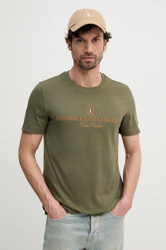 Хлопковая футболка Aeronautica Militare, зеленый
Хлопковая футболка Aeronautica Militare, зеленый