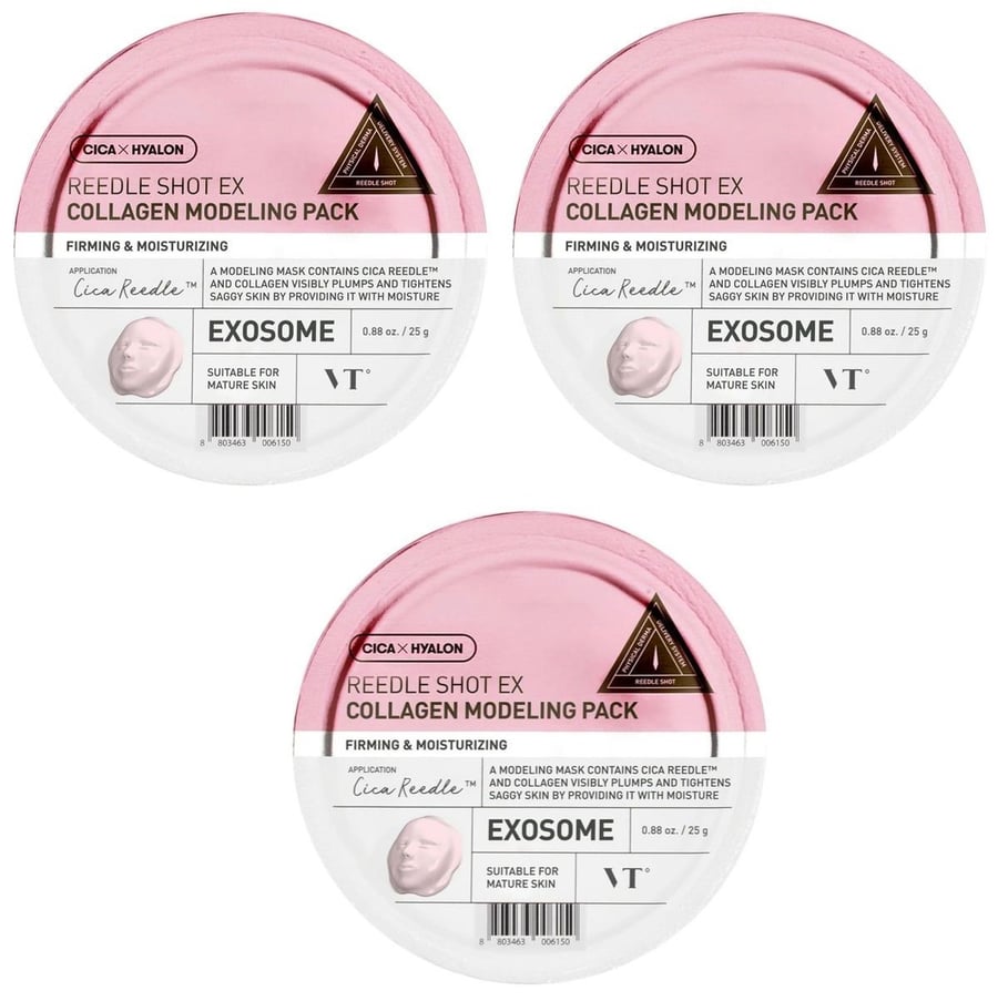 VT Cosmetics Reedle Shot EX Collagen Modeling Pack, 3 x 25 г - Моделирующая маска из водорослей с коллагеном, набор из 3 штук
VT Cosmetics Reedle Shot EX Collagen Modeling Pack, 3 x 25 г - Моделирующая маска из водорослей с коллагеном, набор из 3 штук