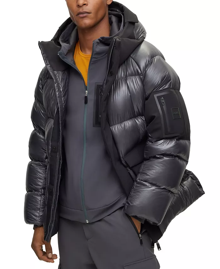 Мужская куртка свободного кроя из водоотталкивающей ткани Hugo Boss, серый
Мужская куртка свободного кроя из водоотталкивающей ткани Hugo Boss, серый