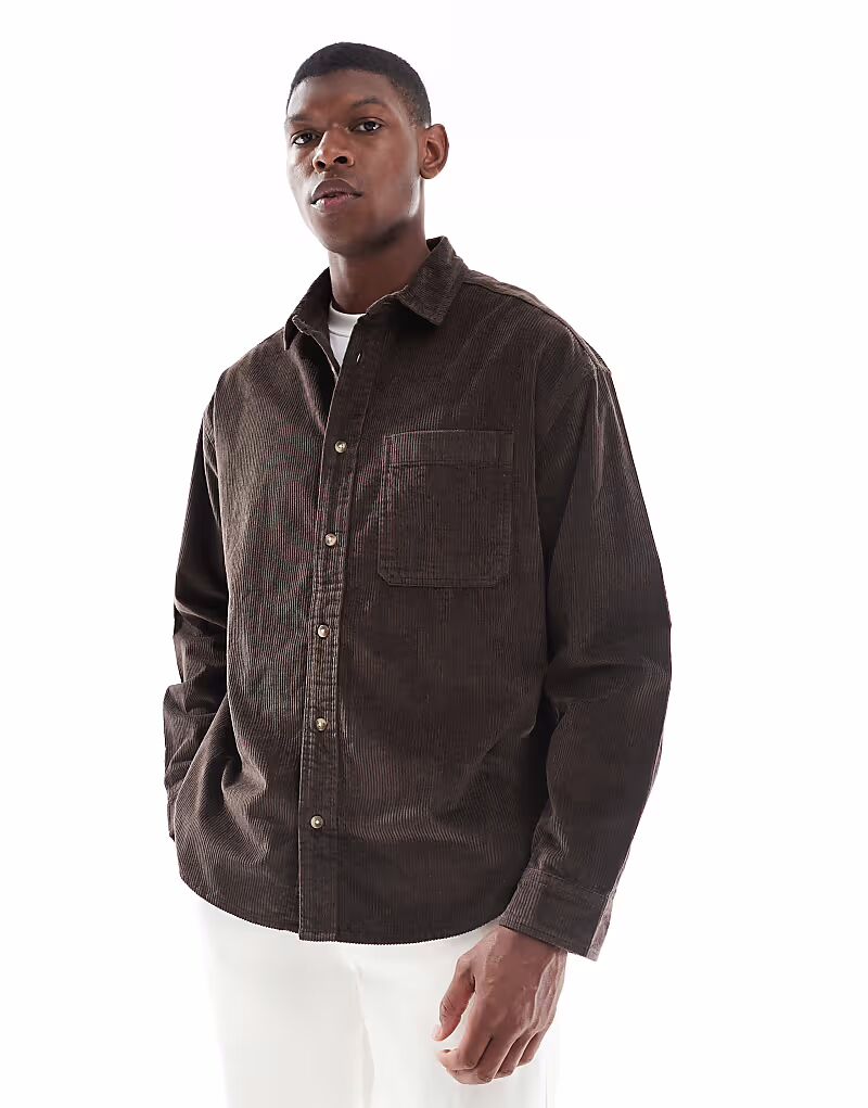 Рубашка свободного кроя из вельвета коричневого цвета Asos Design
Рубашка свободного кроя из вельвета коричневого цвета Asos Design