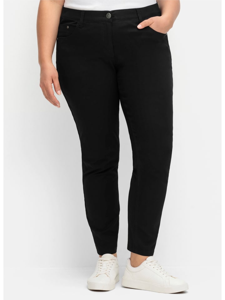 Тканевые брюки sheego, черный
Тканевые брюки sheego, черный