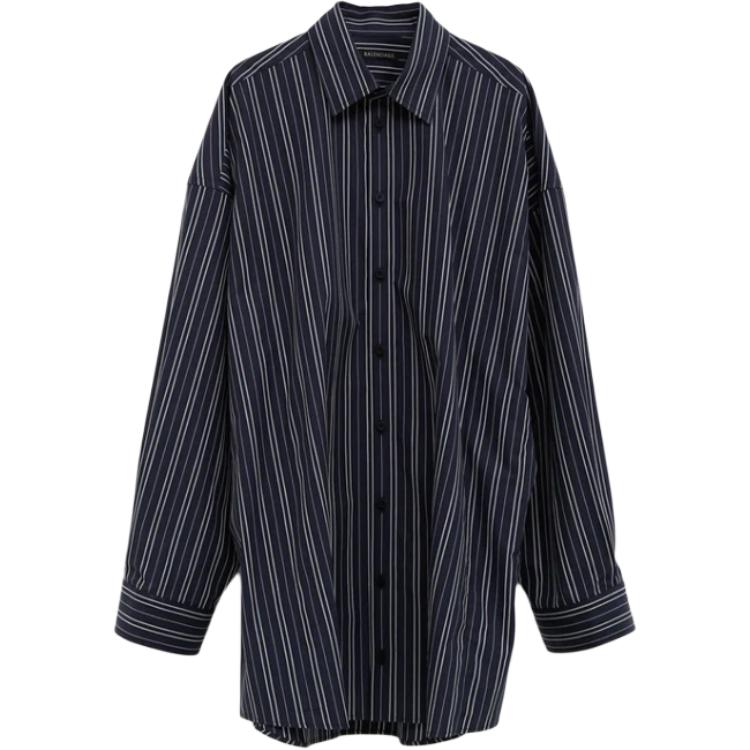 Полосатое платье-рубашка Balenciaga, синий
Полосатое платье-рубашка Balenciaga, синий
