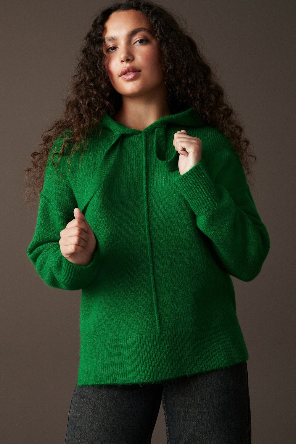 Свободный джемпер свободного кроя с капюшоном и трикотажем большого размера Next, зеленый
Свободный джемпер свободного кроя с капюшоном и трикотажем большого размера Next, зеленый