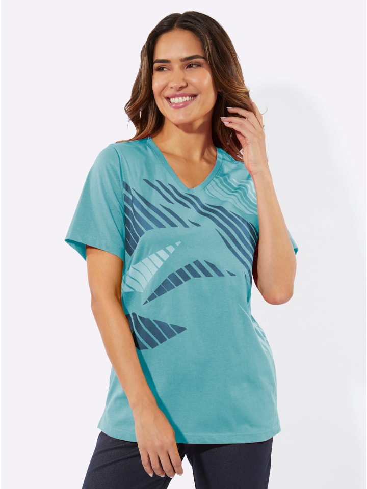 Повседневная рубашка с аквамариновым принтом Sieh an!
Повседневная рубашка с аквамариновым принтом Sieh an!