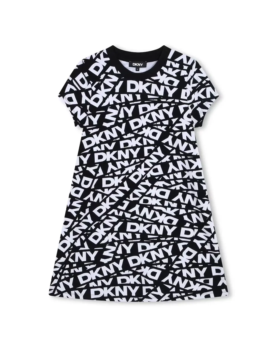 Платье для девочки с короткими рукавами и монограммным принтом DKNY, мультиколор
Платье для девочки с короткими рукавами и монограммным принтом DKNY, мультиколор