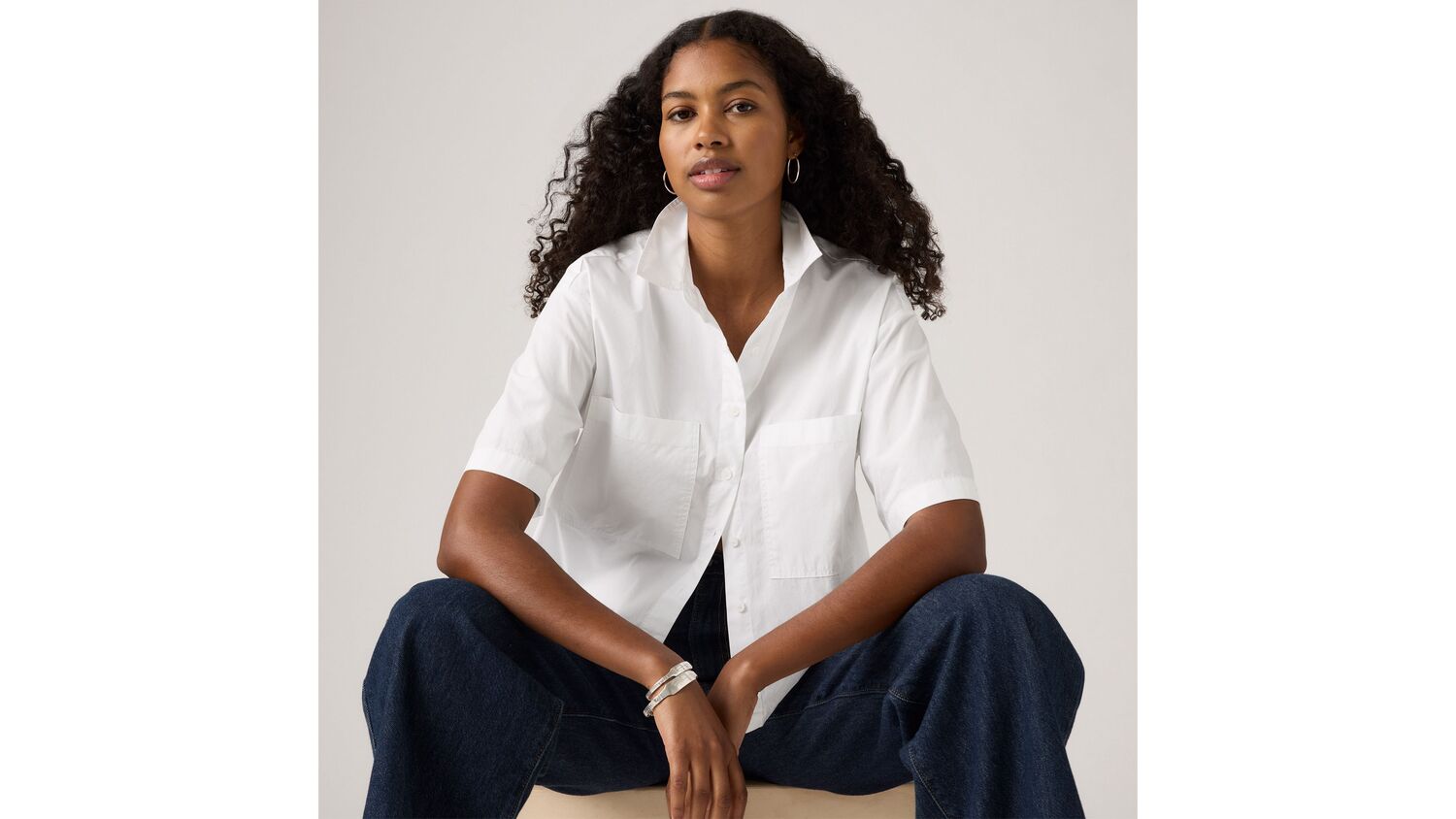 Укороченная рубашка Harlie с короткими рукавами Levi's, Bright White - White
Укороченная рубашка Harlie с короткими рукавами Levi's, Bright White - White