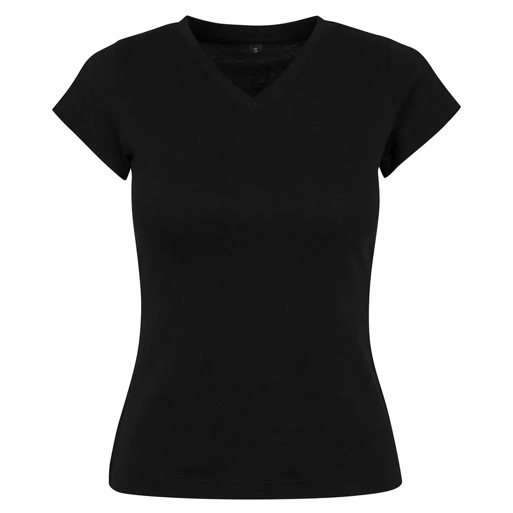 Футболка Build Your Brand Basic BY062 short sleeve v neck, черный 
Футболка Build Your Brand Basic BY062 short sleeve v neck, черный