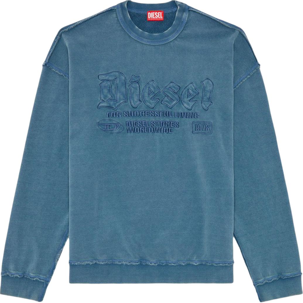 S Boxt Raw Sweatshirt Diesel, синий
S Boxt Raw Sweatshirt Diesel, синий