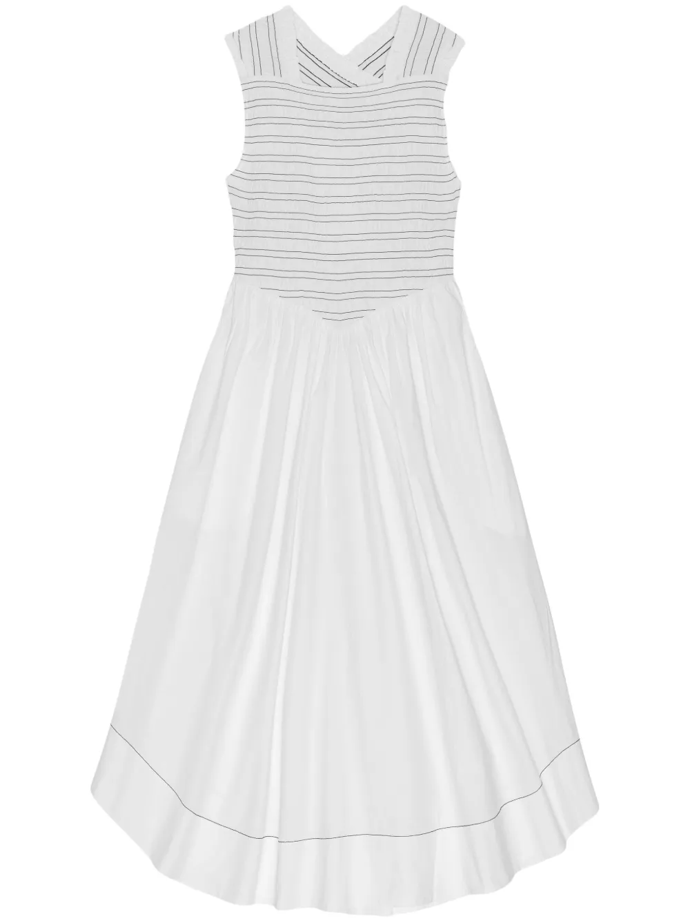 Платье миди с квадратным вырезом GANNI, белый
Платье миди с квадратным вырезом GANNI, белый