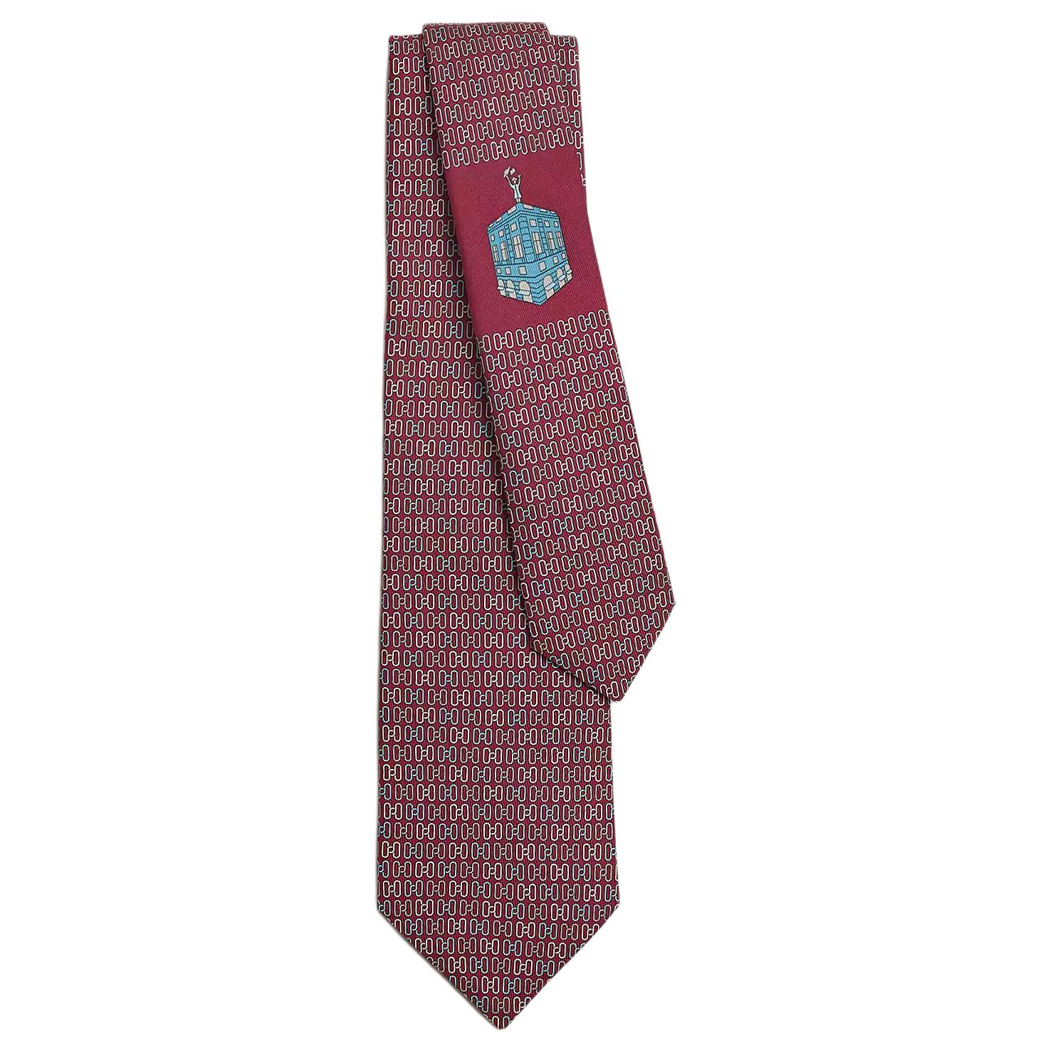 Мужской галстук из шелка вишнёво-красный HERMES
Мужской галстук из шелка вишнёво-красный HERMES