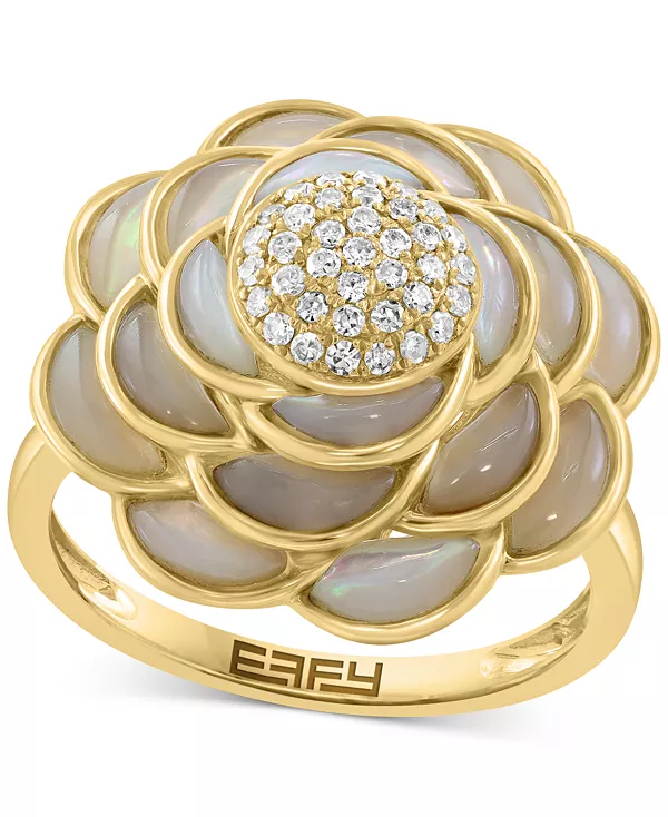 Кольцо Effy с цветком, перламутром и бриллиантами (1/5 карата), из 14-каратного золота Effy Collection, gold
Кольцо Effy с цветком, перламутром и бриллиантами (1/5 карата), из 14-каратного золота Effy Collection, gold