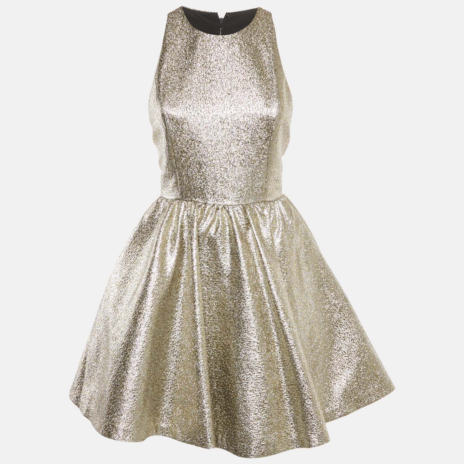 Мини-платье без рукавов из металлизированной парчи Alice + Olivia, metallic
Мини-платье без рукавов из металлизированной парчи Alice + Olivia, metallic