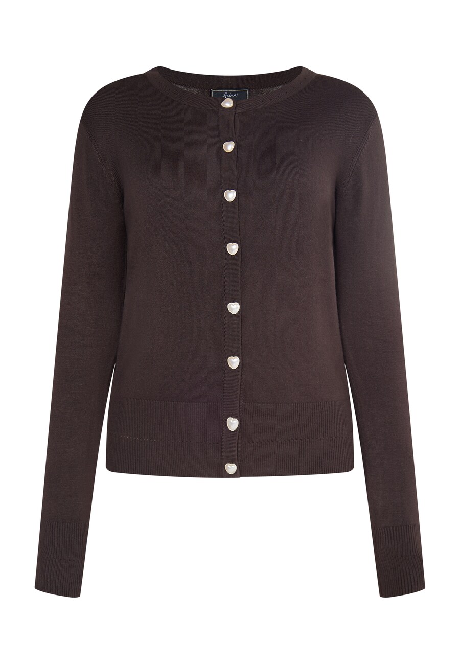 Вязаный кардиган faina, темно-коричневый
Вязаный кардиган faina, темно-коричневый