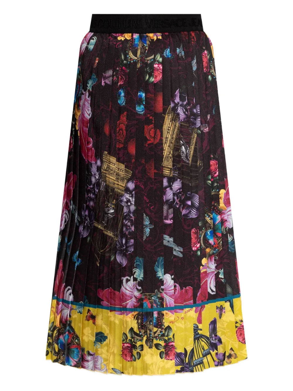 Юбка миди с плиссировкой и цветочным принтом Versace Jeans Couture, черный
Юбка миди с плиссировкой и цветочным принтом Versace Jeans Couture, черный