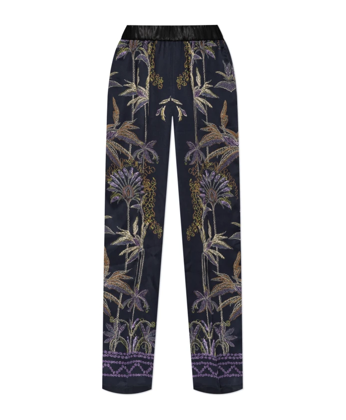 Брюки из атласа с принтом Forte Forte, синий
Брюки из атласа с принтом Forte Forte, синий