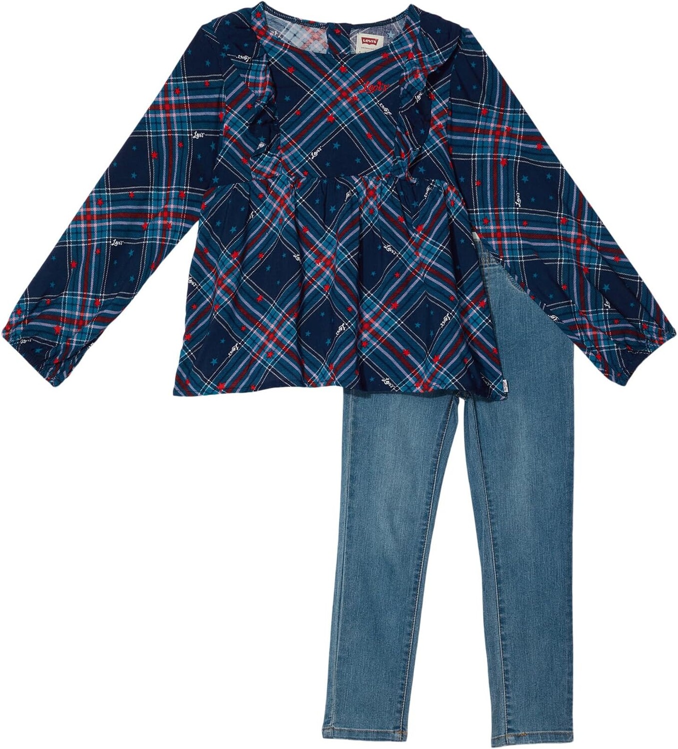 Детский набор Levi'S Woven Top Woven Bottoms Two-Piece Set, цвет Medieval Blue 
Детский набор Levi'S Woven Top Woven Bottoms Two-Piece Set, цвет Medieval Blue