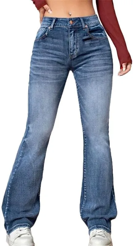 Andongnywell Женские джинсы Slim с вышивкой Mid Rise Bootcut
Andongnywell Женские джинсы Slim с вышивкой Mid Rise Bootcut