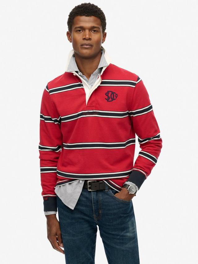 Полосатая хлопковая регбийка Superdry, Red
Полосатая хлопковая регбийка Superdry, Red