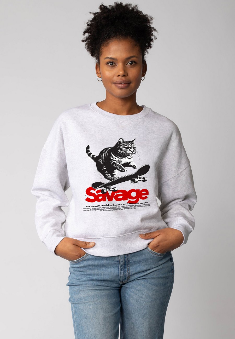 Толстовка watapparel SAVAGE CAT, Cool Heather Grey/Mottled Light Grey
Толстовка watapparel SAVAGE CAT, Cool Heather Grey/Mottled Light Grey