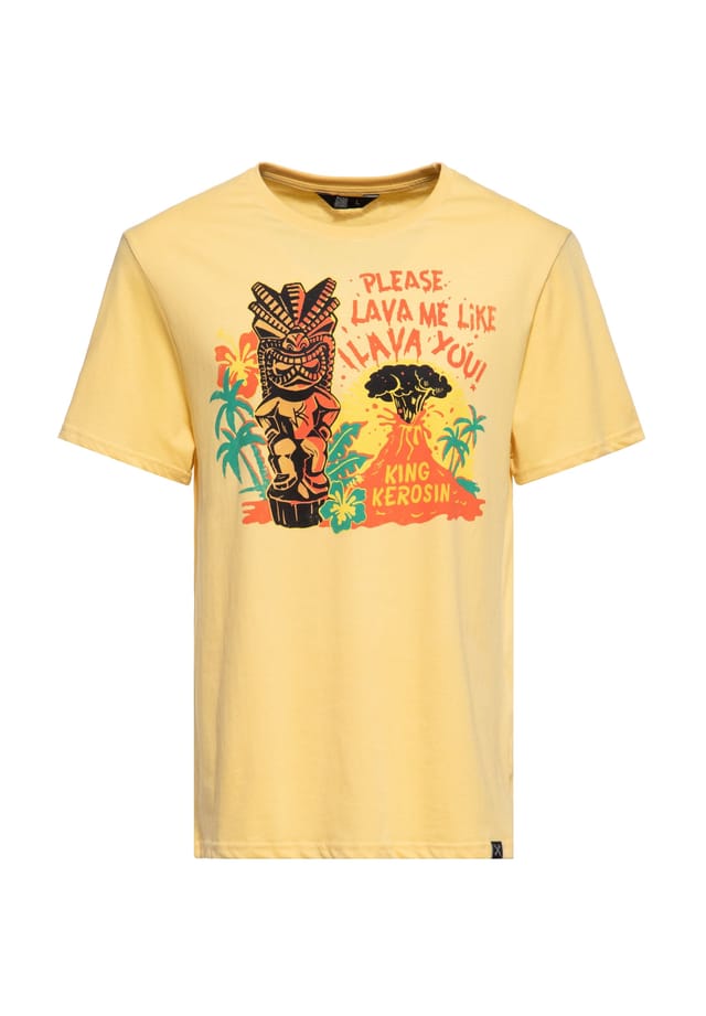 Футболка с принтом спереди в стиле ретро в стиле «Hawaii-tikki» лава King Kerosin, желтый
Футболка с принтом спереди в стиле ретро в стиле «Hawaii-tikki» лава King Kerosin, желтый