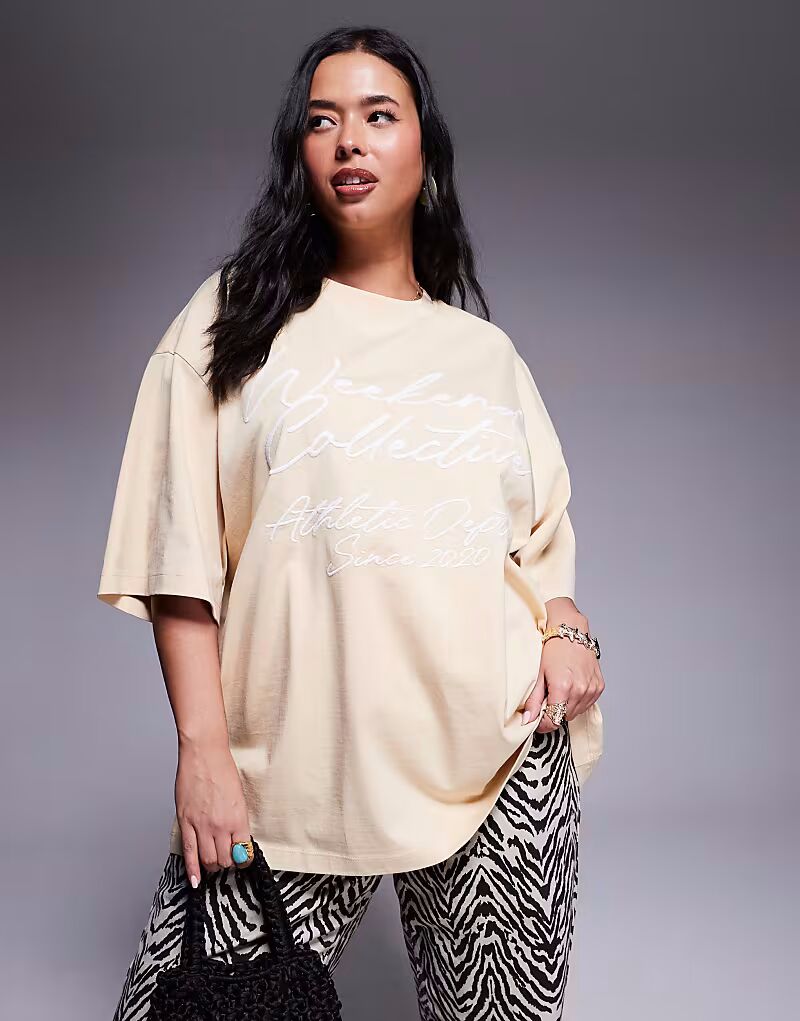 Футболка Weekend Collective Curve свободного покроя с логотипом в пахтовом цвете ASOS Weekend Collective
Футболка Weekend Collective Curve свободного покроя с логотипом в пахтовом цвете ASOS Weekend Collective