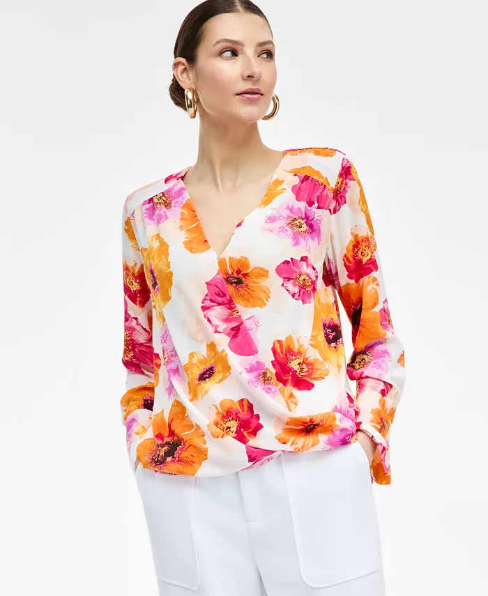 Женская блузка с запахом и принтом I.N.C. International Concepts, розовый
Женская блузка с запахом и принтом I.N.C. International Concepts, розовый