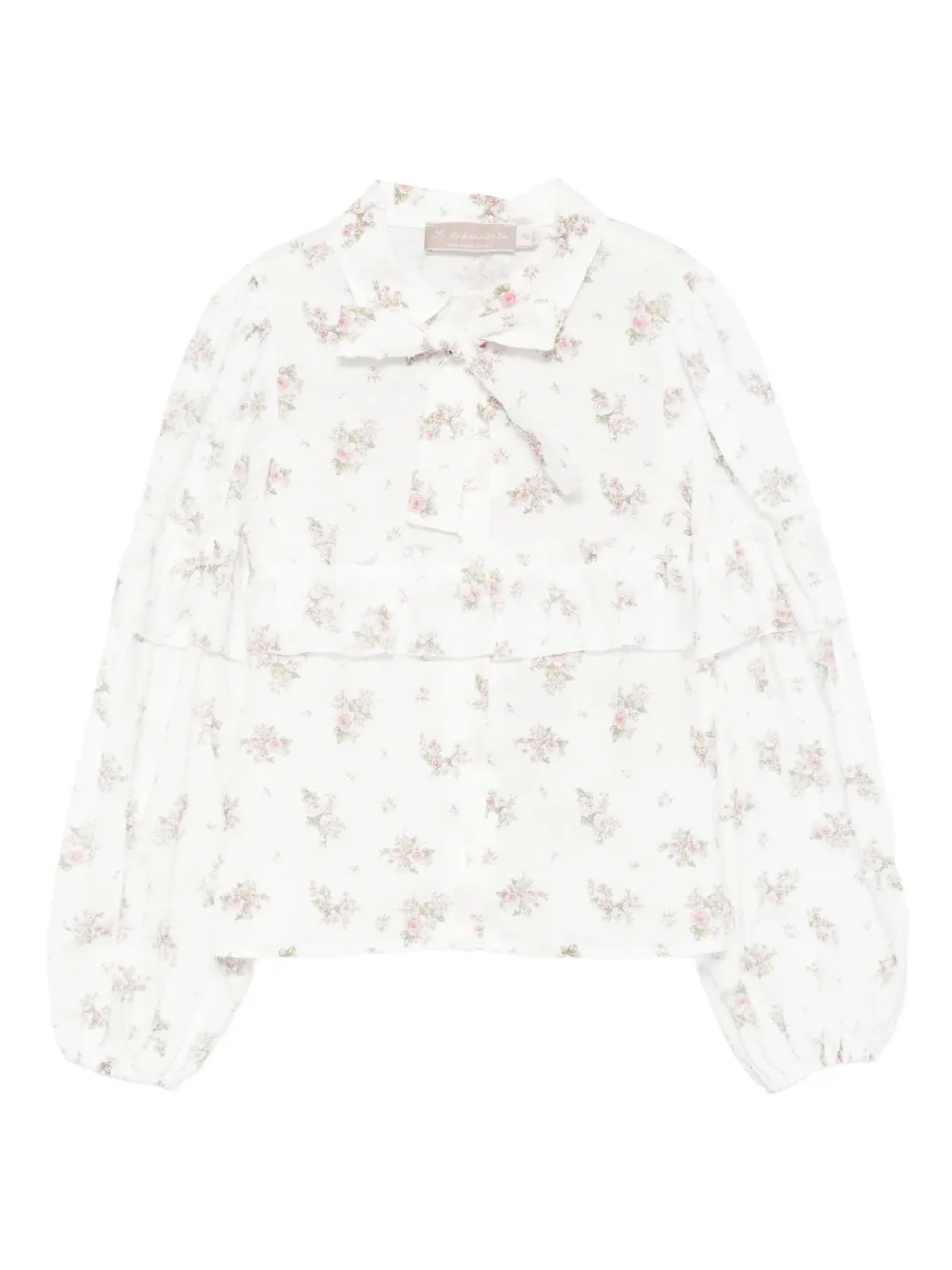 Блузка с оборками и цветочным принтом La Stupenderia, белый
Блузка с оборками и цветочным принтом La Stupenderia, белый