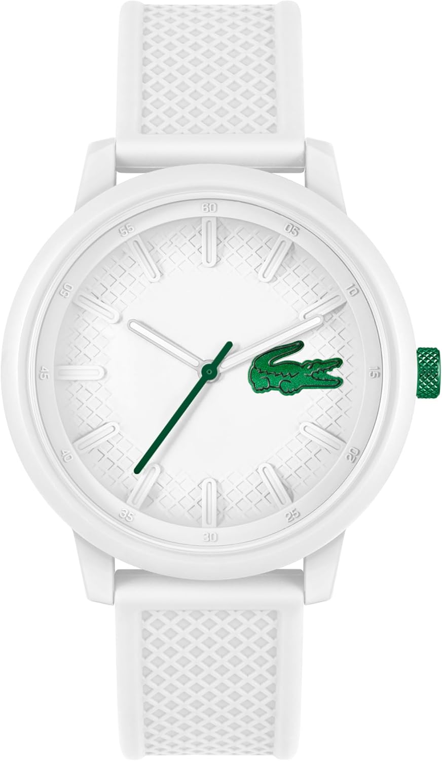 Lacoste L.12.12 Hero мужские кварцевые часы - 48 мм циферблат - силиконовый ремешок - водонепроницаемость до 5ATM/50 метров - культовый дизайн, White
Lacoste L.12.12 Hero мужские кварцевые часы - 48 мм циферблат - силиконовый ремешок - водонепроницаемость до 5ATM/50 метров - культовый дизайн, White