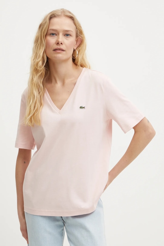 Хлопковая футболка Lacoste, розовый
Хлопковая футболка Lacoste, розовый