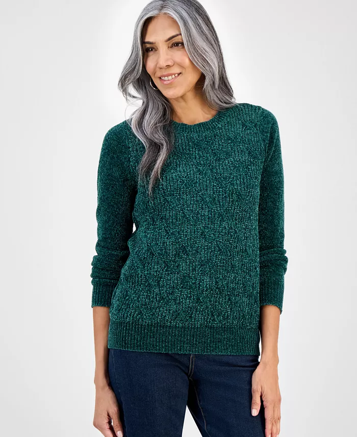 Женский свитер с воротником-гольф из шенилла, кабельная вязка Style & Co, зеленый
Женский свитер с воротником-гольф из шенилла, кабельная вязка Style & Co, зеленый