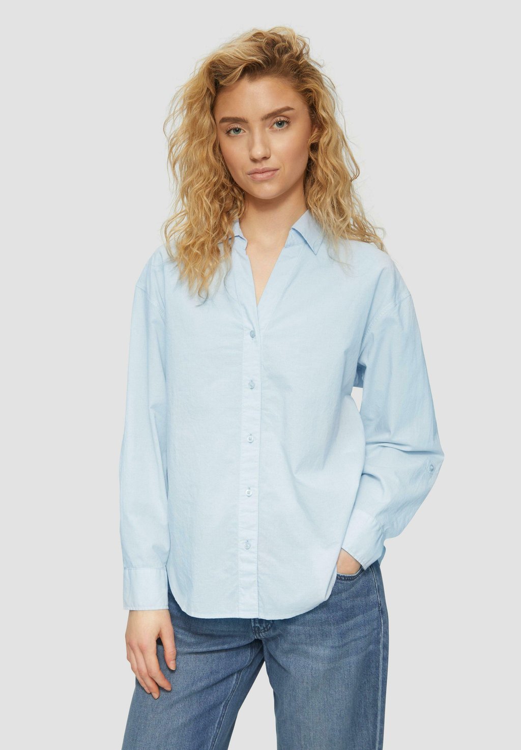 Блузка на пуговицах s.Oliver, светло-голубой
Блузка на пуговицах s.Oliver, светло-голубой