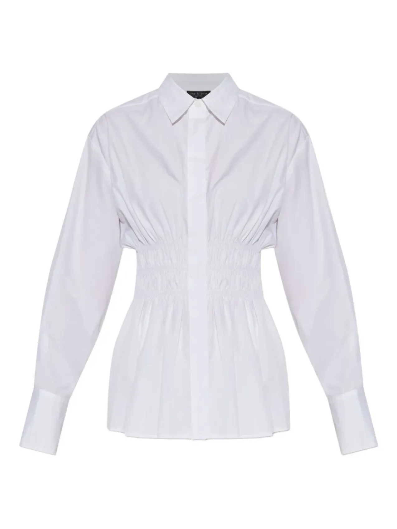 Рубашка с присборенной талией и застежкой на пуговицы rag & bone, белый
Рубашка с присборенной талией и застежкой на пуговицы rag & bone, белый