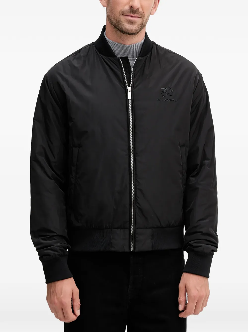 Бомбер с логотипом Karl Lagerfeld, черный
Бомбер с логотипом Karl Lagerfeld, черный