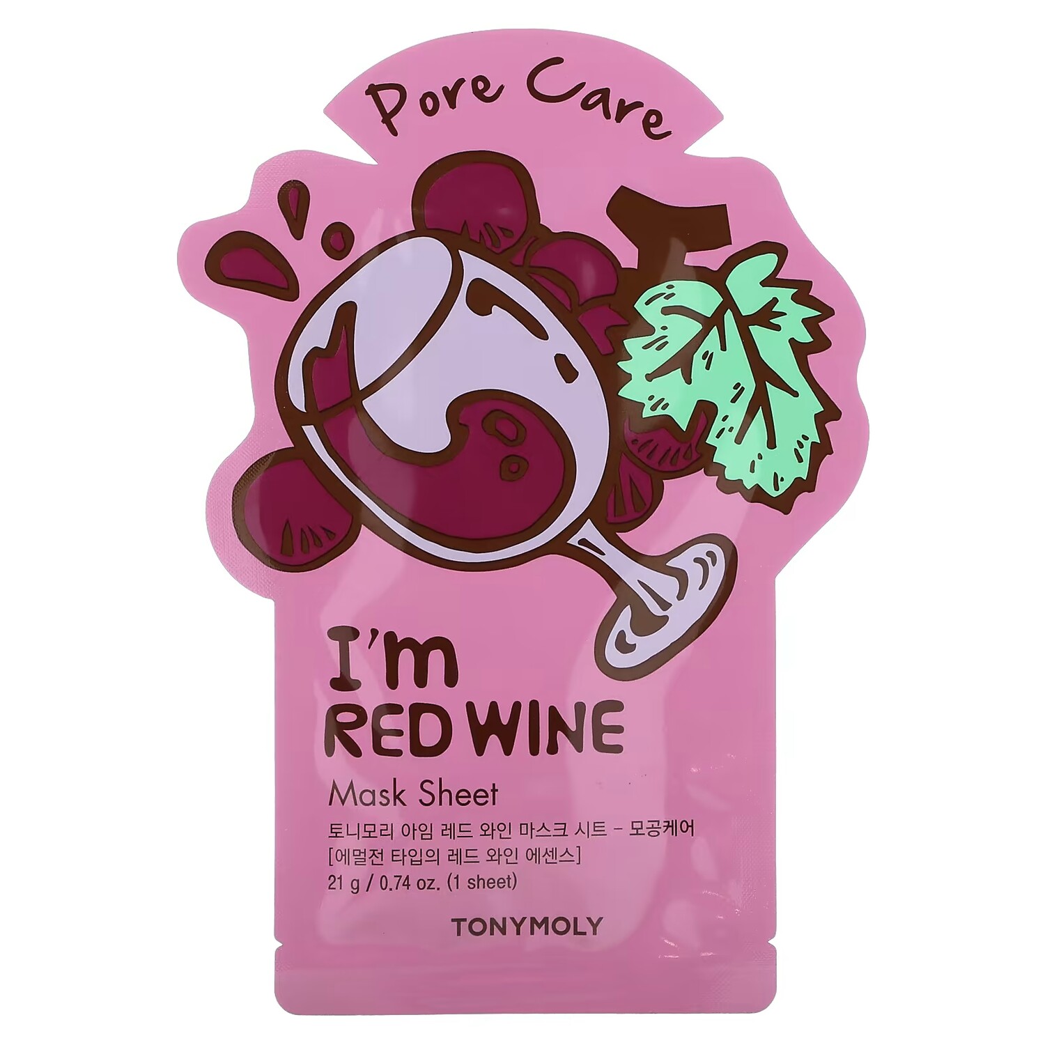 Tony Moly I'm Red Wine Pore Care Тканевая косметическая маска, 1 шт., 0,74 унции (21 г)
Tony Moly I'm Red Wine Pore Care Тканевая косметическая маска, 1 шт., 0,74 унции (21 г)