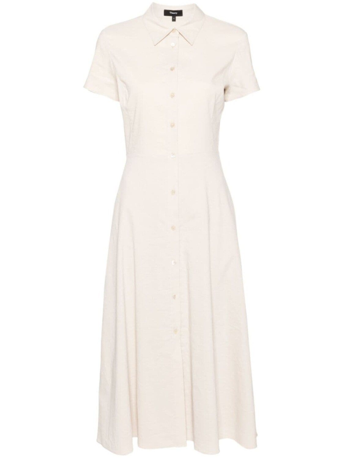 Theory платье-рубашка миди с короткими рукавами, нейтральный цвет
Theory платье-рубашка миди с короткими рукавами, нейтральный цвет