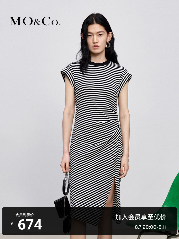 Асимметричное платье Moco с летящими рукавами, черно-белый
Асимметричное платье Moco с летящими рукавами, черно-белый