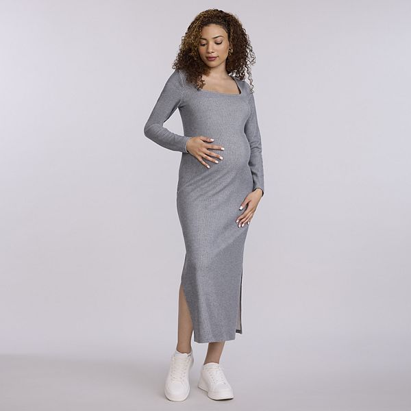 Длинное облегающее платье для беременных с длинными рукавами и квадратным вырезом. Motherhood, Heather Grey
Длинное облегающее платье для беременных с длинными рукавами и квадратным вырезом. Motherhood, Heather Grey