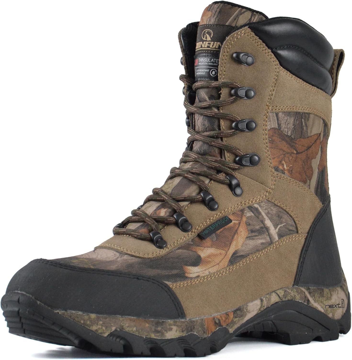 Мужские водонепроницаемые охотничьи ботинки 23 см с камуфляжной отделкой, утепленные ботинки, 400 г Thinsulate R Runfun, коричневый
Мужские водонепроницаемые охотничьи ботинки 23 см с камуфляжной отделкой, утепленные ботинки, 400 г Thinsulate R Runfun, коричневый