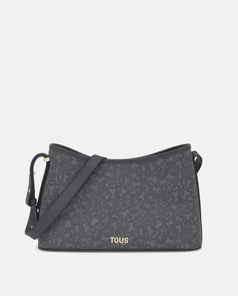 Большая сумка через плечо на молнии и регулируемой ручке Tous, темно-серый 
Большая сумка через плечо на молнии и регулируемой ручке Tous, темно-серый