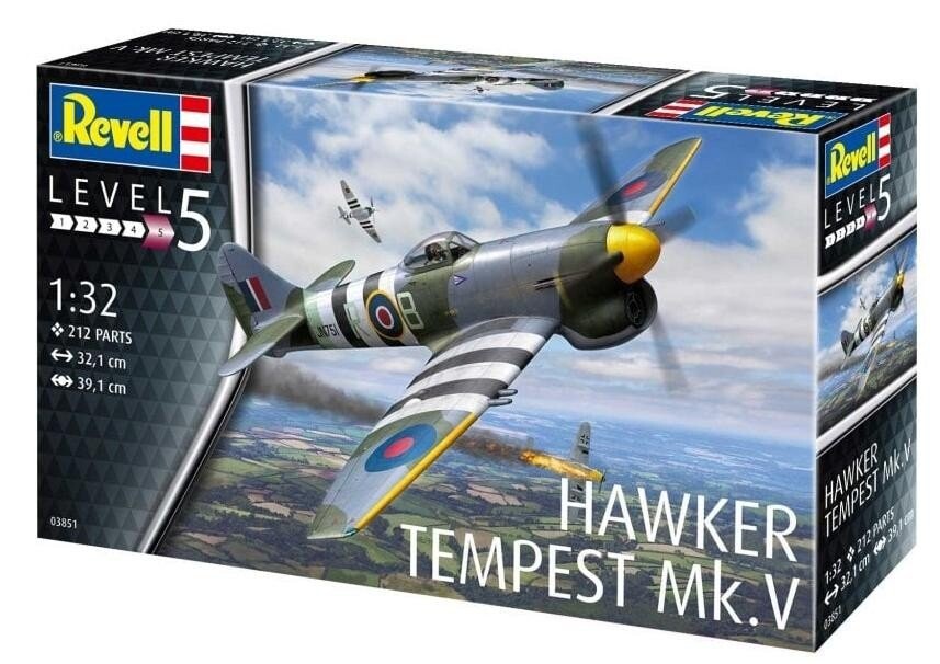 Комплект модели Revell, Hawker Tempest Mk.V
Комплект модели Revell, Hawker Tempest Mk.V