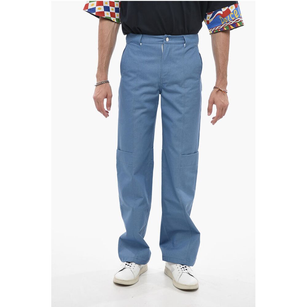 Брюки прямого кроя со шлевками для ремня We11Done, Blue
Брюки прямого кроя со шлевками для ремня We11Done, Blue